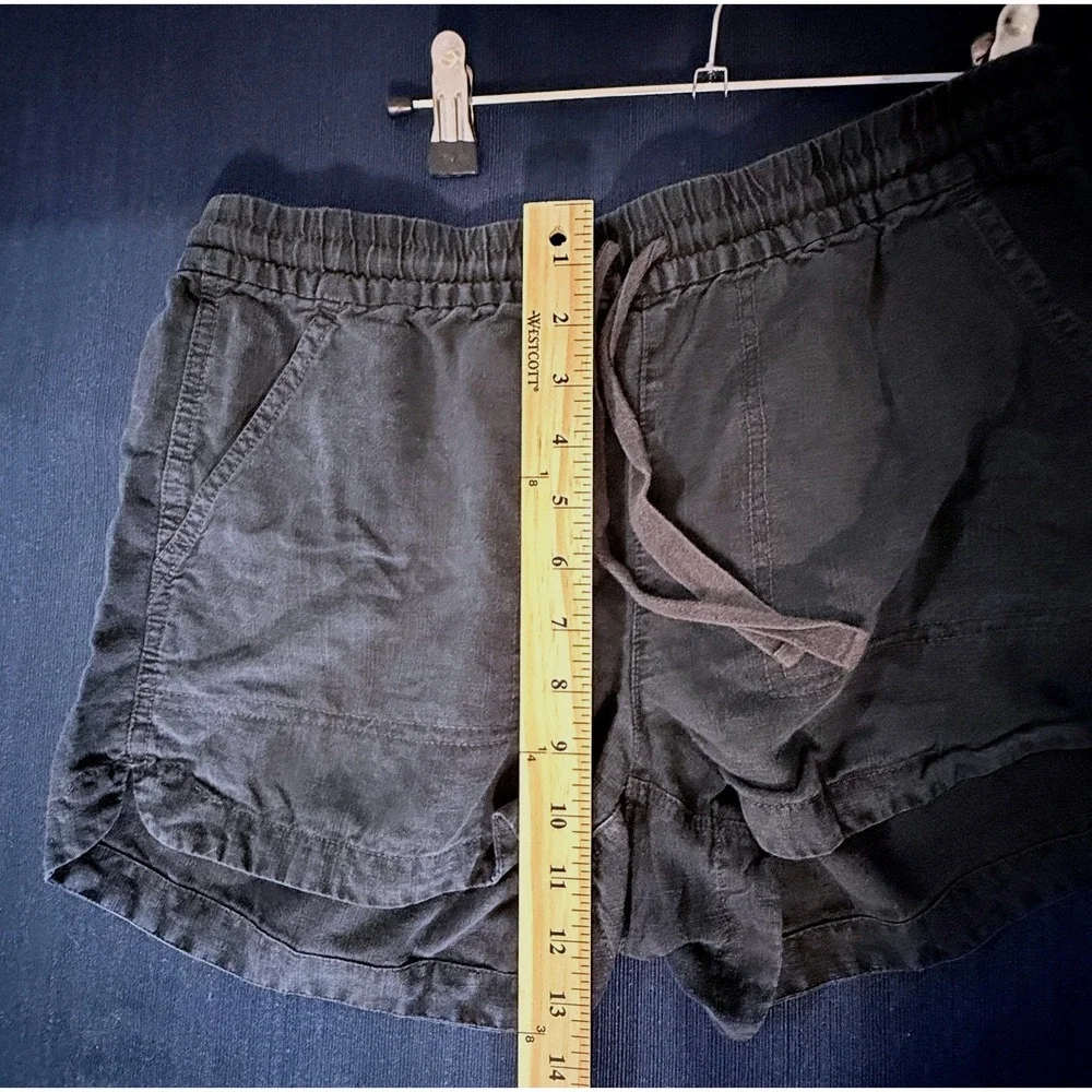 J. Crew Re-Imagined Minimalist Linen Lyocell Shorts XS Blue Drawstring Coastal